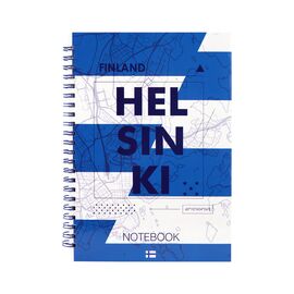 Блокнот Axent на спирали твердая обкл., А5, 96л. Helsinki (8032-06-A)