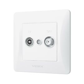 ТВ розетка Videx BINERA TV+SAT конечная белая (VF-BNSK2TVS)