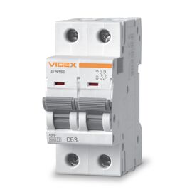 Автоматический выключатель Videx RS6 RESIST 2п 63А 6кА С (VF-RS6-AV2C63)