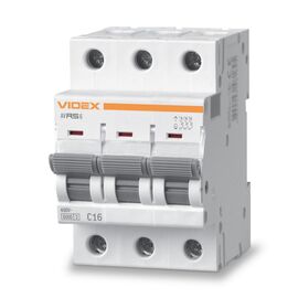 Автоматический выключатель Videx RS6 RESIST 3п 16А 6кА С (VF-RS6-AV3C16)