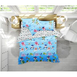 Постельное белье MirSon Бязь 17-0521 Sharks blue Полуторный (2200003655827)