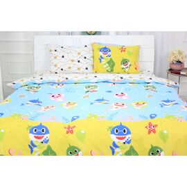Постельное белье MirSon Бязь Ranforce Elite 17-0522 Sharks are fun Семейный 160x220 (2200004733050)