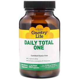 Мультивитамин Country Life Мультивитамины для Взрослых с Железом, Daily Total One, 60 (CLF8164)