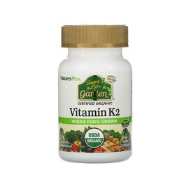 Витамин Natures Plus Органический Витамин K2 120мкг, Source of Life Garden, 60 г (NAP-30737)