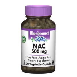 Витаминно-минеральный комплекс Bluebonnet Nutrition NAC (N-Ацетил-L-Цистеин) 500мг, 30 гелевых капсул (BLB0062)