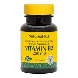 Витамин Natures Plus Рибофлавин, Витамин B-2, 250 Мг, 60 Таблеток (NAP-01635)