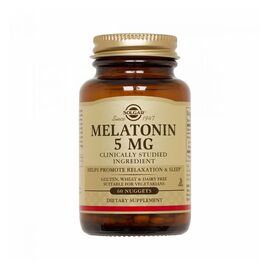 Аминокислота Solgar Мелатонін Melatonin, 5 мг, 60 жувальних таблеток (SOL01936)