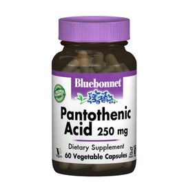 Витамин Bluebonnet Nutrition Пантотеновая Кислота (B5) 250мг, 60 гелевых капсул (BLB0468)