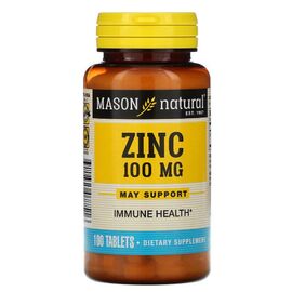 Минералы Mason Natural Цинк 100 мг, Zinc, 100 таблеток (MAV07751)