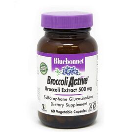 Травы Bluebonnet Nutrition Экстракт Брокколи 500 мг, Broccoli Active, 60 вегетариански (BLB1260)