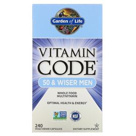 Мультивитамин Garden of Life Мультивитамины для Мужчин 50+, Vitamin Code, 50 & Wiser Men, (GOL-11420)