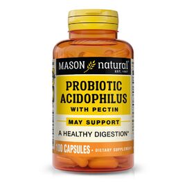 Пробиотики Mason Natural Пробиотик с пектином, Probiotic Acidophilus With Pectin, 100 капсул (MAV-05331)