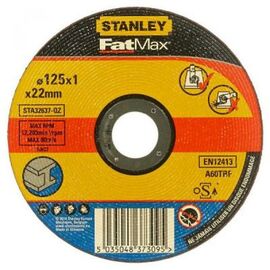 Круг відрізний Stanley отрезной по металлу, 125x1x22.2мм, тип DPC (STA32637)