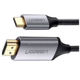 Переходник Ugreen Type-C M to HDMI M 1.5m MM142 Alum. (Gray\Black) (50570)