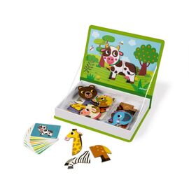Развивающая игрушка Janod Магнитная книга Животные (J02723)