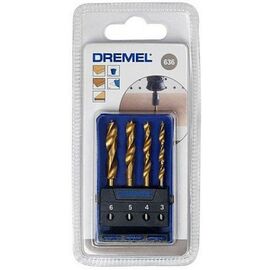 Набор сверл Dremel 3, 4, 5, 6 мм, по дереву (2.615.063.6JA)