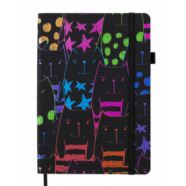 Блокнот Buromax деловой Cherie A5 черную бумагу без линования 96 листов обло (BM.295404-01)