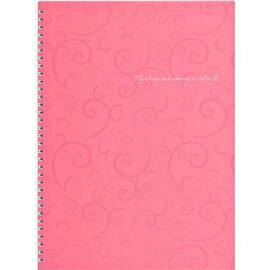 Блокнот Buromax spiral side, А4, 80sheets, Barocco, square, pink (BM.2446-610)