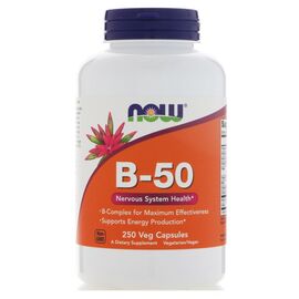Витаминно-минеральный комплекс Now Foods Комплекс B-50, 250 Вегетарианских Капсул (NOW-00422)