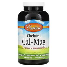 Минералы Carlson Кальций-Магний Хелатный, Chelated Cal-Mag, 60 таблеток (CL5470)