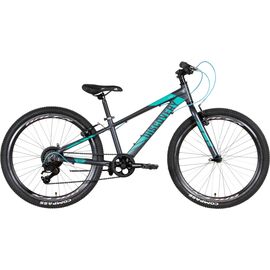 Велосипед Discovery 24" Qube Vbr рама-11,5" 2022 Grey/Turquoise (OPS-DIS-24-304)