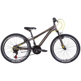 Велосипед Discovery 24" Rider AM Vbr рама-11,5" 2022 Grey/Yellow (OPS-DIS-24-313)
