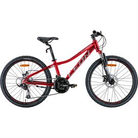 Велосипед Leon 24" Junior AM DD рама-12" 2022 Red/Grey (OPS-LN-24-076)