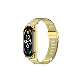 Ремешок для фитнес браслета BeCover Metal для Xiaomi Mi Smart Band 7 Gold (707495)