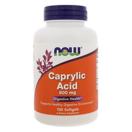 Вітамінно-мінеральний комплекс Now Foods Каприлова Кислота 600 мг, Caprylic Acid, 100 желатинових капсу (NOW-03347)