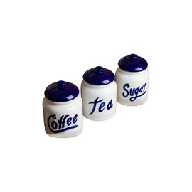 Емкость для сыпучих продуктов Vittora Set 3 пр White/Blue (VT-8103)