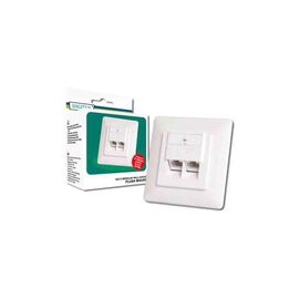 Компьютерная розетка Digitus 2xRJ45 UTP, для скрытой проводки (DN-9001-N)