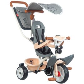 Детский велосипед Smoby Микки Маус с козырьком и багажником Серый (741402)