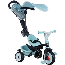 Детский велосипед Smoby Беби Драйвер с козырьком и багажником Голубовато-серый (741500)