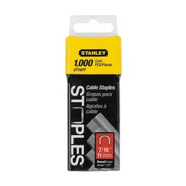 Скобы для строительного степлера Stanley CABLE, тип 7, L11мм, полукруглые, для крепления кабеля, 1000шт (1-CT107T)