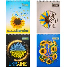 Блокнот Buromax на пружине сверху Patriot SUNFLOWER A5 48 листов в клетку (BM.24545116)