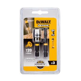 Набор бит DeWALT IMPACT TORSION, ударных, T20, L=50 мм, 2 шт + магнитный держатель (DT70537T)