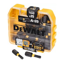 Набор бит DeWALT EXTREME FLEXTORQ, Torx, T20, L= 25 мм, 25 шт, кейс TOUGH CASE (DT70557T)