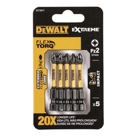 Набор бит DeWALT IMPACT TORSION, ударные, Pozidriv, Pz2, L=57 мм, 5 шт (DT7391T)