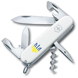Нож Victorinox Spartan Ukraine White "Тризуб Жовто-Блакитний" (1.3603.7_T0017u)
