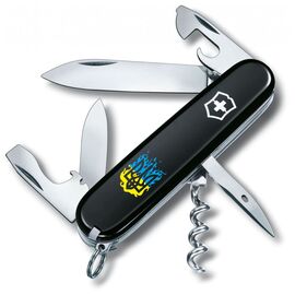 Ніж Victorinox Spartan Ukraine Black "Вогняний Тризуб" (1.3603.3_T0316u)