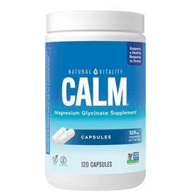 Минералы Natural Vitality Глицинат Магния, 325 мг, CALM, Magnesium Glycinate, 120 капсул (PTG-04399)