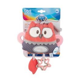 Игрушка на коляску Canpol Pastel Friends плюшевая развивающая Коралловая (68/065_cor)
