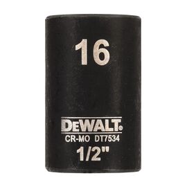 Головка торцевая DeWALT IMPACT ударная короткая, 1/2 х 16 мм (DT7534)