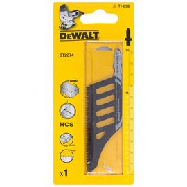 Полотно DeWALT для электролобзика, по древесине, прямой, L=112, WL=74, 2.3 мм, 1 шт (DT2074)