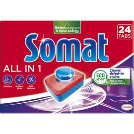 Таблетки для посудомоечных машин Somat All in 1 24 шт. (9000101347777)
