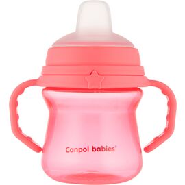 Поїльник-непроливайка Canpol babies з силіконовим носиком FirstCup 150 мл Рожева (56/614_pin)
