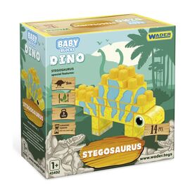 Конструктор Wader Baby Blocks Дино - стегозавр (41495)