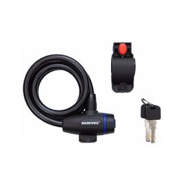 Замок велосипедний Bravvos LOC-137 10mm х 1000mm Black (LCK-067)