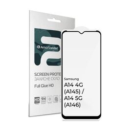 Стекло защитное Armorstandart Full Glue HD Samsung A14 4G (A145) / A14 5G (A146) Black (ARM66198)