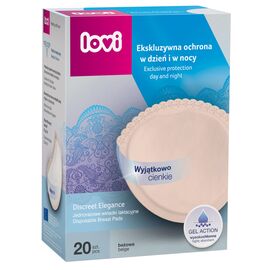 Вкладыш для бюстгальтера Lovi Discreet Elegance лактационные прокладки 20 шт. бежевые (19/610)